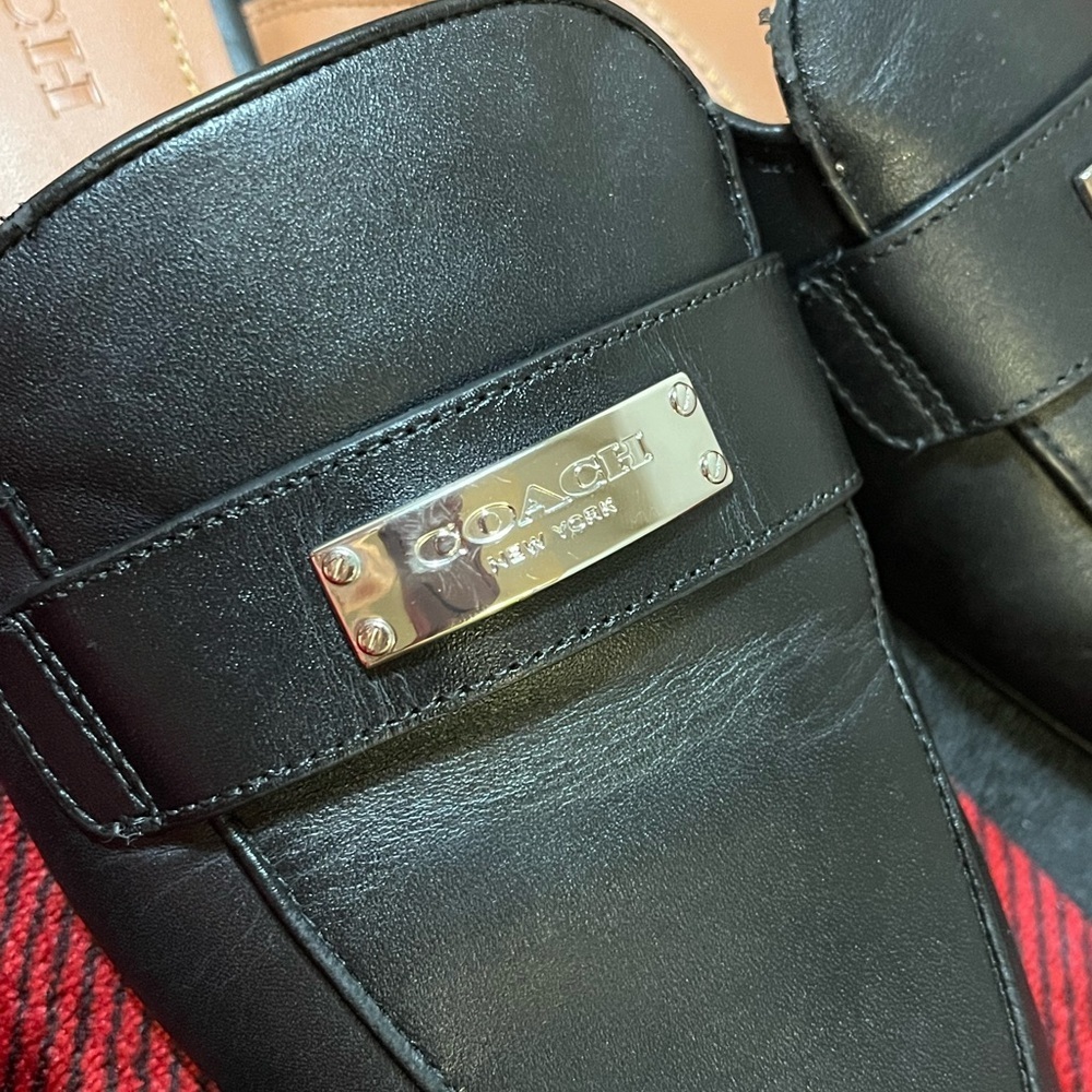 Coach Leather Shea Slide, Black and Tan, Women’s Size: 8B - Picture 5 of 16